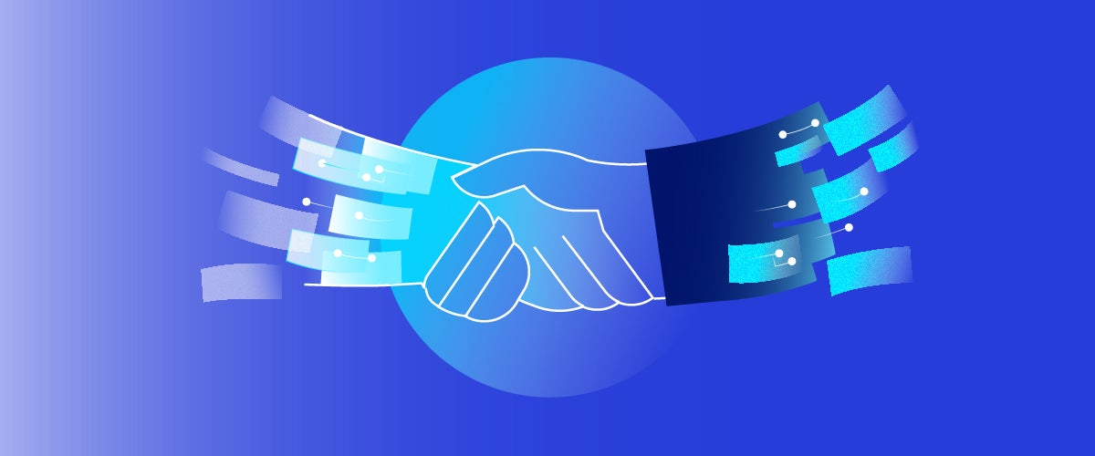 Illustration of two hands shaking