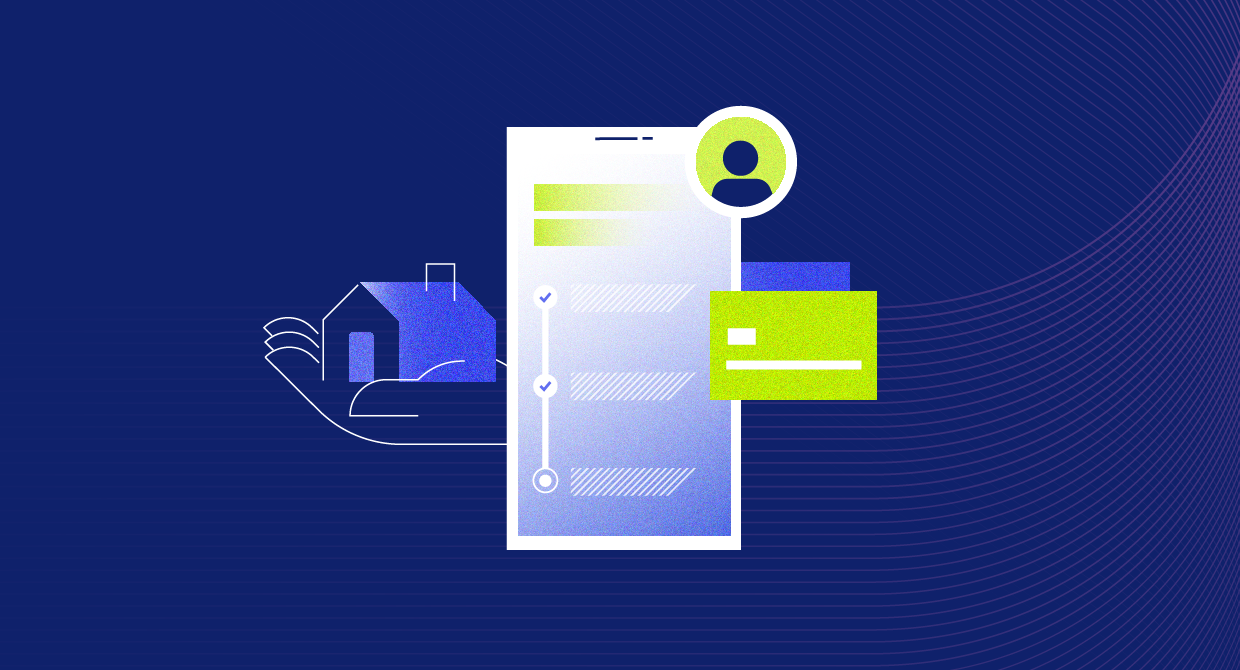 Illustration of an application flow on a mobile phone