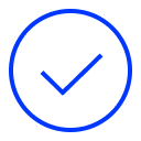 Check mark in a circle icon